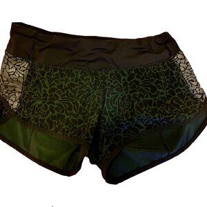 Lululemon Speed Up Short *2.5" Black Patterned Shorts | Size 4